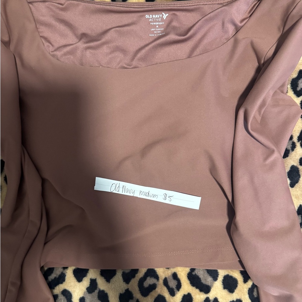 Old Navy Women's Long Sleeve Top in Tan